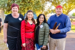 Janine Lenigas, Rachel Sanderson MP, Julie Lawrie and John Lochowiak - Carols in the Square 2019